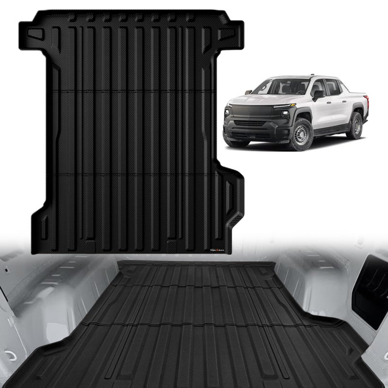 TripleAliners Truck Mat Compatible with 20242026 Chevrolet Silverado EV WT 59FT Accessories Truck Bed Mat Heavy Duty Custom Fit All Weather Protection TPE Pickup Liner - Image 3