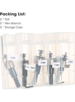 NIBEMINENT 5-Piece HSS Hole Saw With Separate Storage Case And Wrenches Set Silver 15.00X3.50X10.50cm  - Image 4