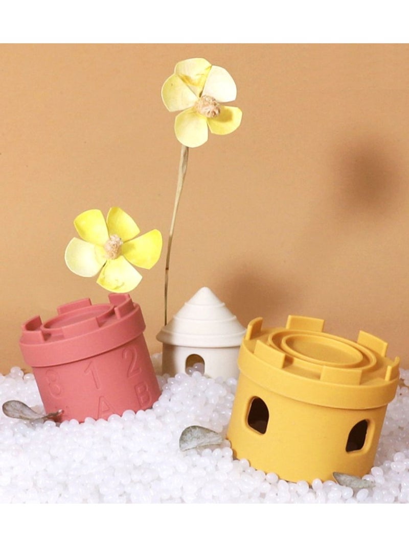 Turtees® Silicone Stacking Toy For Kids, Activity, Learning & Developing Toy For Toddlers, Montessori Toy With 5 Cups, 6 to 24 Months - Image 4