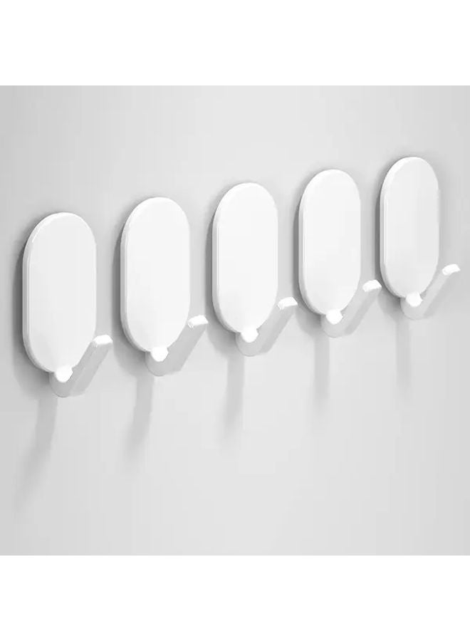 White Strong Adhesive Hooks No Drilling No Residue for Bathroom Towel Hanging - Image 3