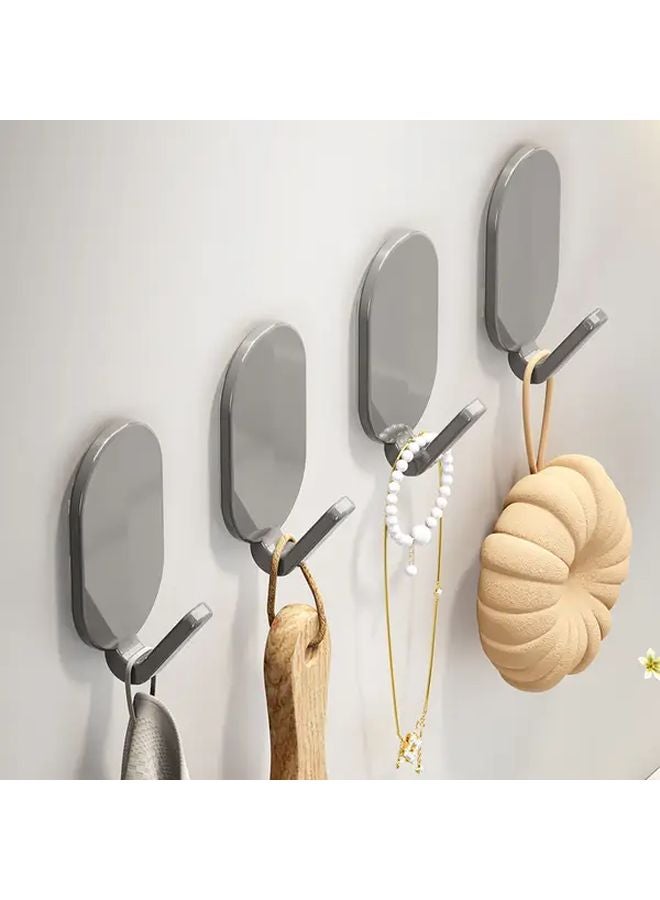 White Strong Adhesive Hooks No Drilling No Residue for Bathroom Towel Hanging - Image 2