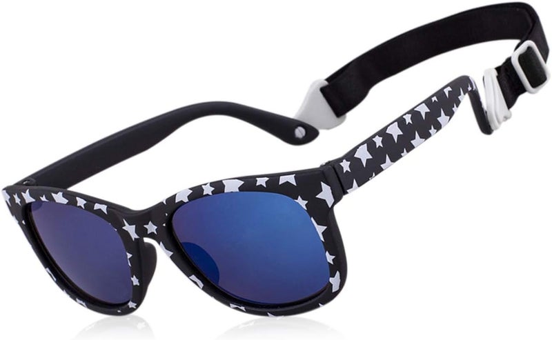 MAXJULI Baby Infant Sunglasses Safe, Soft, With Adjustable Strap 0-24 Months BPA Free 7002 - Image 1