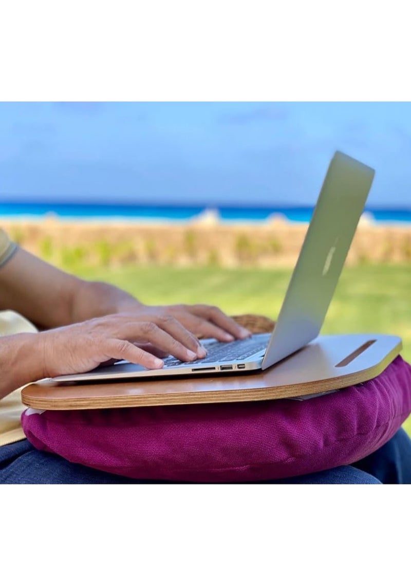 مكتب علوي مزود بلوحة كمبيوتر للعمل والقراءة والكتابة ووسادة كمبيوتر محمول باللون الأزرق - Image 3