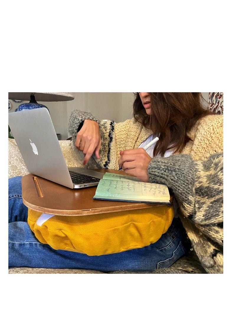 مكتب علوي مزود بلوحة كمبيوتر للعمل والقراءة والكتابة ووسادة كمبيوتر محمول باللون الأزرق - Image 4