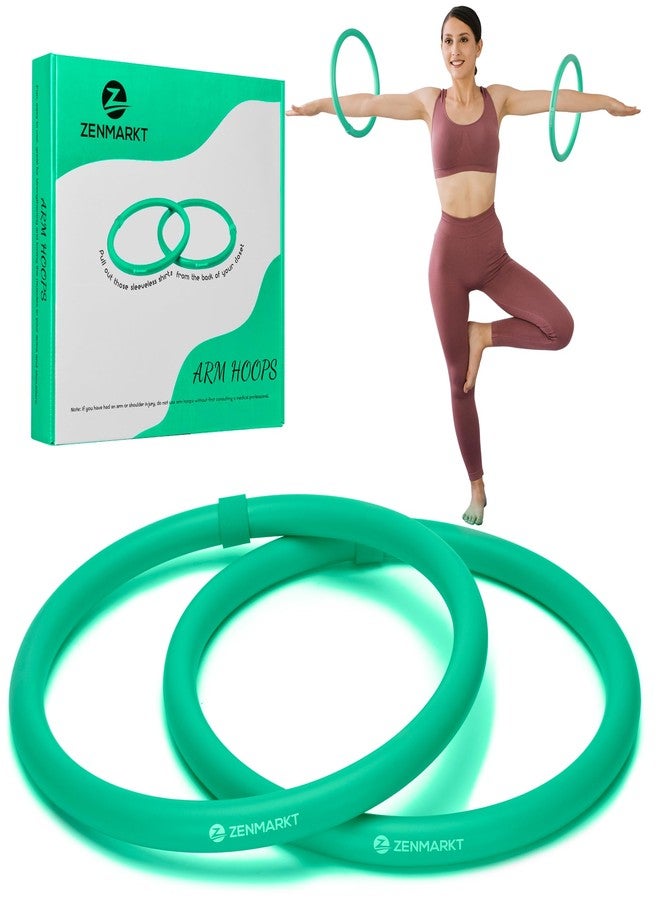 Zenmarkt Weighted Fitness Hoop for Arms - Mini Upper Body Exercise Tool to Strengthen Arms and Shoulders - Lightweight Design for Fun Home Workouts(Green) - Image 1