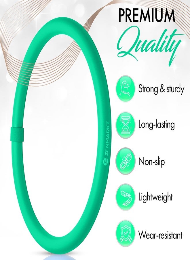Zenmarkt Weighted Fitness Hoop for Arms - Mini Upper Body Exercise Tool to Strengthen Arms and Shoulders - Lightweight Design for Fun Home Workouts(Green) - Image 2