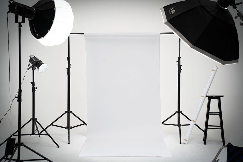 Kate Seamless Paper Backdrop for Photography White Photo Backdrop Paper (106.8''x32.8' Arctic White) - Image 2
