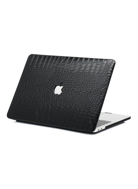 For Macbook Pro Apple Laptop Protective Case Air13/15/16 Inch Protective Case PU Leather Case-Color:AH1139-4001U Black-Applicable Model:(Hollow) Retina12(A1534)