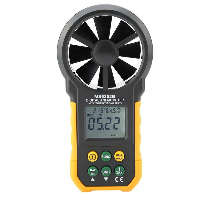 Digital Wind Speed Meter with Large LCD Backlight Measures Temperature Humidity PM6252B - Image 2