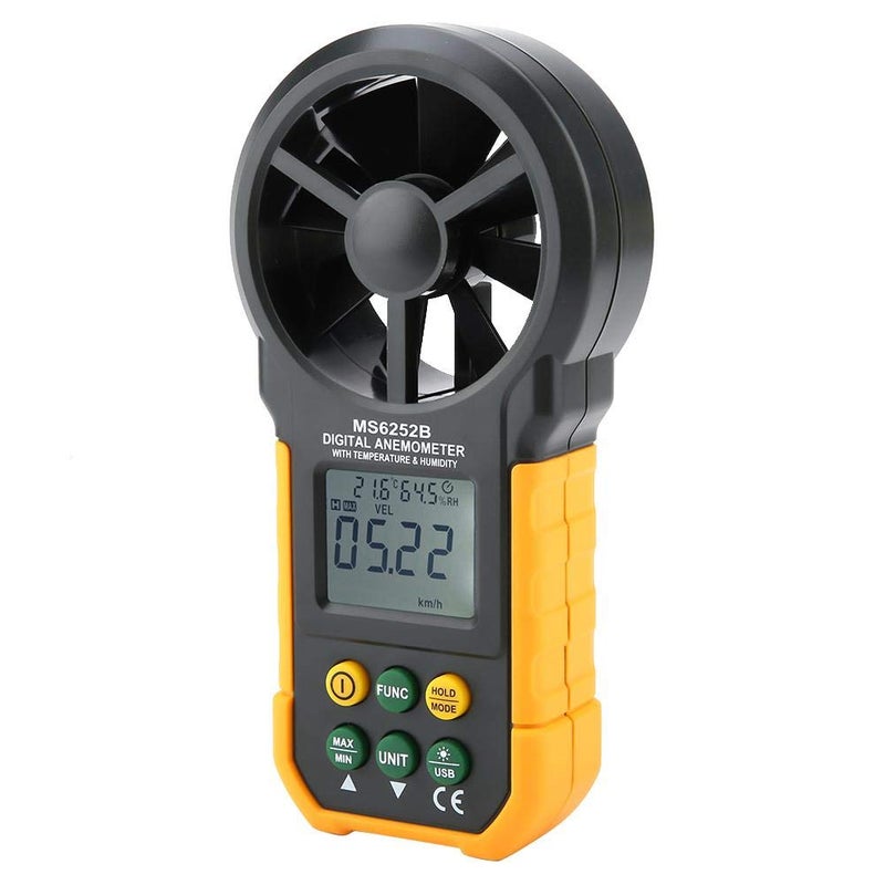 Digital Wind Speed Meter with Large LCD Backlight Measures Temperature Humidity PM6252B - Image 3