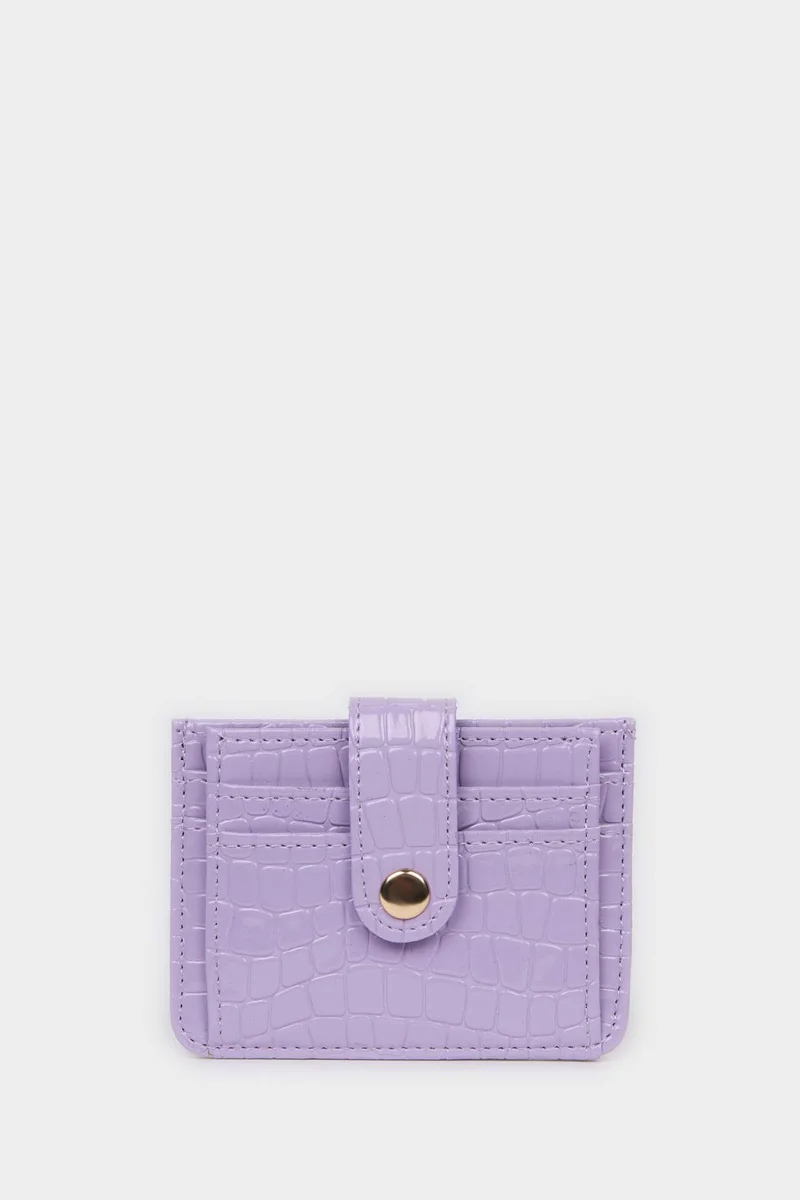 Woman Faux Leather Business Card Wallet