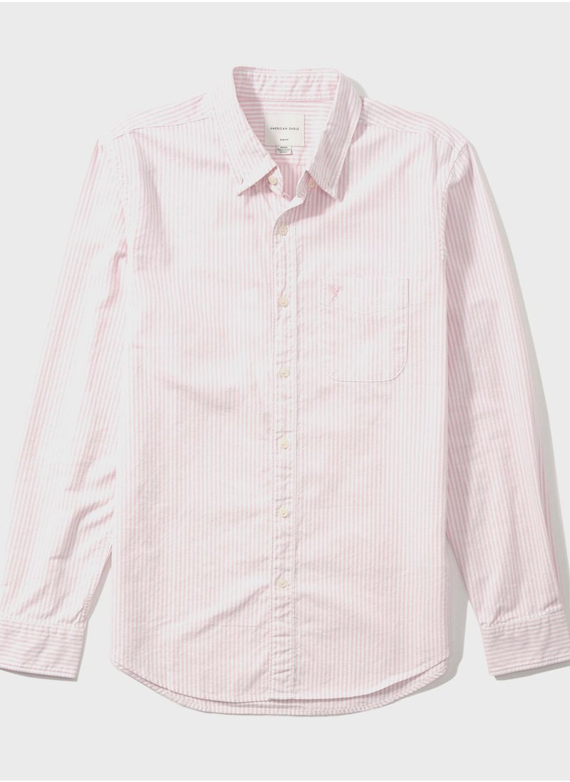 American Eagle - Striped Slim Fit Shirt - Image 1