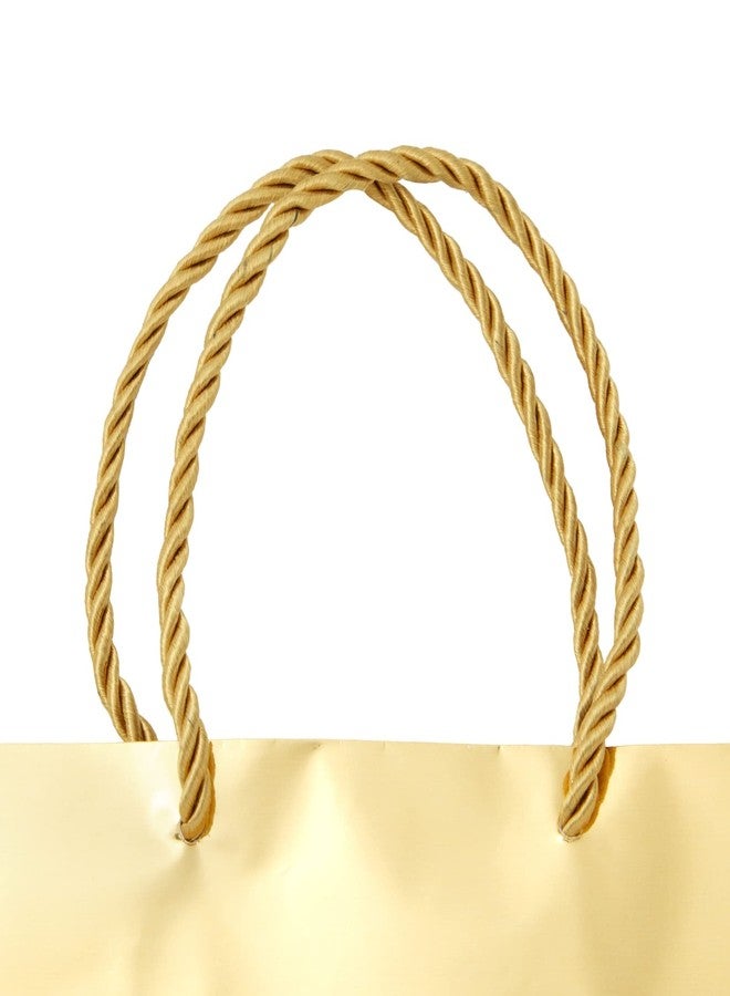 Sparkle and Bash Gold Goodie Bags - Mini Metallic Gold Reusable Paper Bags for Party Favors, Pack of 24, 6 x 5 x 2.5 Inches, Rope Handles - Image 4
