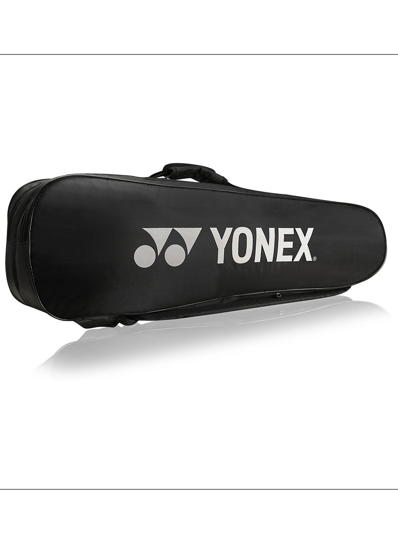 يونيكس حقيبة يونيكس الأنيقة لمعدات تنس الريشة - حقيبة رياضية تتسع لـ 6 مضارب، مزودة بجيب رئيسي مزدوج السحاب، وجيب لتخزين الملابس، وجيب جانبي، وأحزمة ظهر قابلة للتعديل. - Image 1