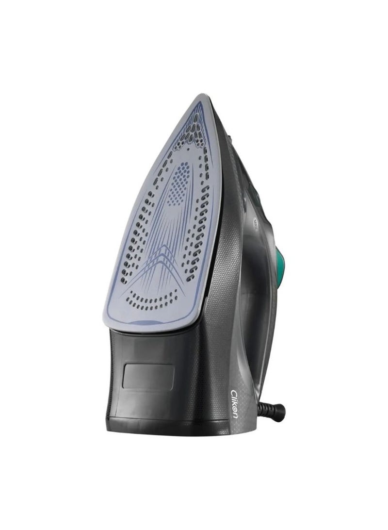 Clikon Steam Iron – 2200W Power, Ceramic Non-Stick Soleplate, Anti-Drip System, Adjustable Temperature – CK4139 – Black 230 ml 2200 W CK4139 black - Image 1