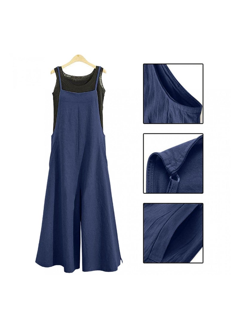 SYOSI - Women’s Jumpsuit Loose Ankle Pants Wide Leg Jumpsuits Baggy Rompers Overalls with Pockets - Image 1