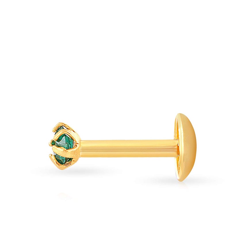Malabar Gold & Diamonds Yellow Gold Nose Pin for Women 22 k | 22k BIS Hallmark (916) Nose Stud for Women and Girls with Piercing - Image 3