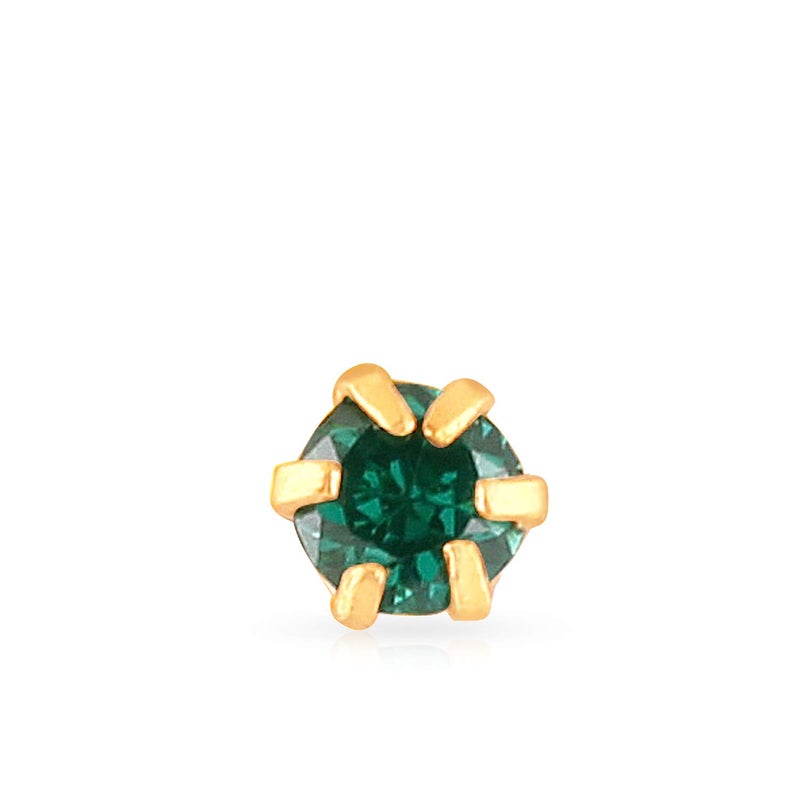 Malabar Gold & Diamonds Yellow Gold Nose Pin for Women 22 k | 22k BIS Hallmark (916) Nose Stud for Women and Girls with Piercing - Image 2