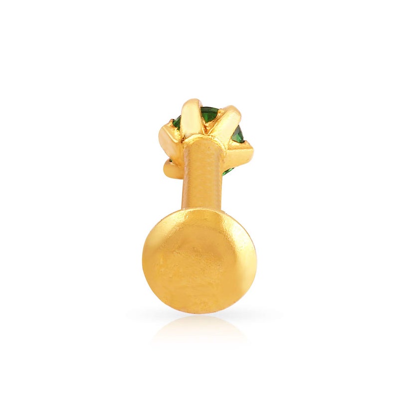 Malabar Gold & Diamonds Yellow Gold Nose Pin for Women 22 k | 22k BIS Hallmark (916) Nose Stud for Women and Girls with Piercing - Image 4