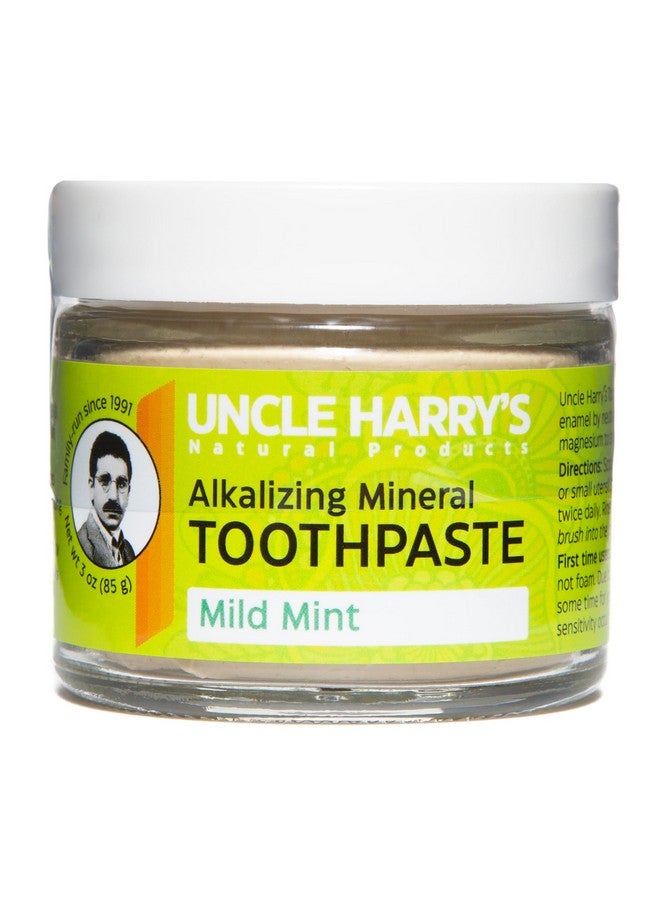 Uncle Harry's Mild Mint Remineralizing Toothpaste | Natural Whitening Toothpaste Freshens Breath & Promotes Enamel | Vegan Fluoride Free Toothpaste - Image 1