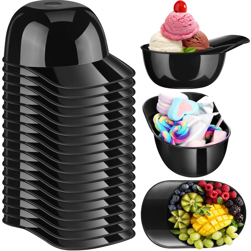 Baderke Baderke Baseball Helmet Ice Cream Snack Bowl 8 oz Mini Baseball Cap Bowls Kids Helmet Chip Ice Cream Sundae Plastic Cups for Birthday Party SuppliesBlack18 Pack