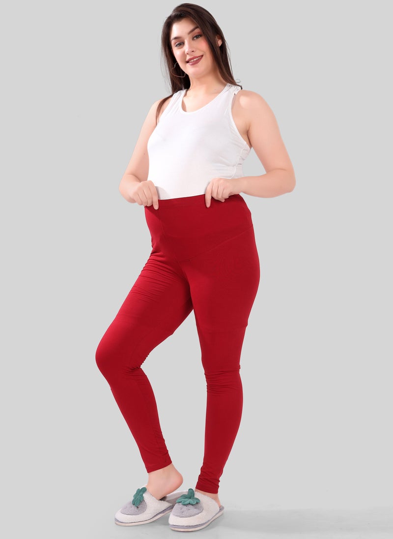 TUMMY Pack of 2 Viscose Solid High Waist Maternity Leggings - Image 5