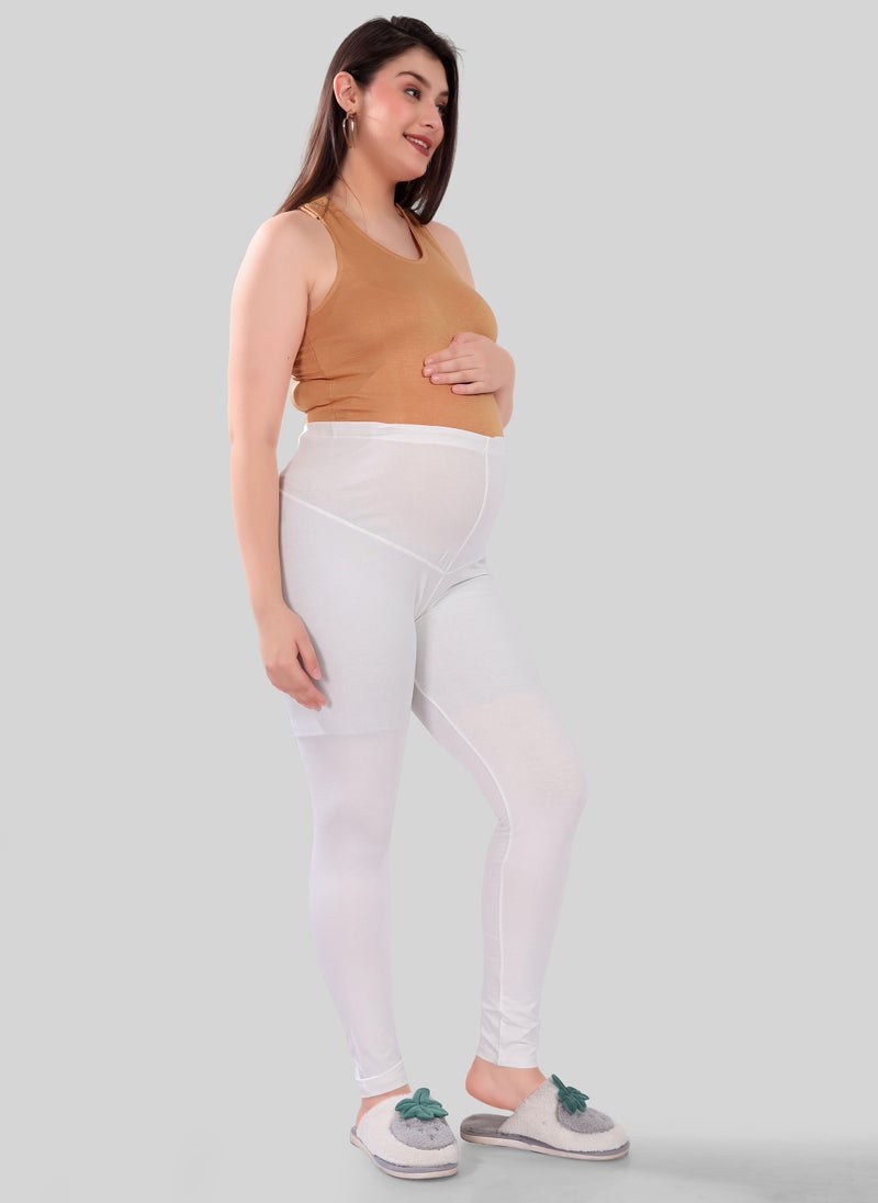 TUMMY Pack of 2 Viscose Solid High Waist Maternity Leggings - Image 2