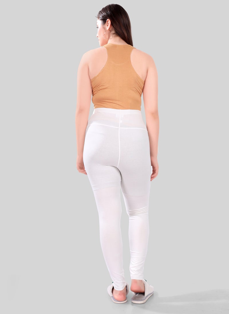 TUMMY Pack of 2 Viscose Solid High Waist Maternity Leggings - Image 3