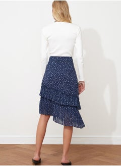 trendyol Asymmetric Printed Midi Skirt  - Image 4