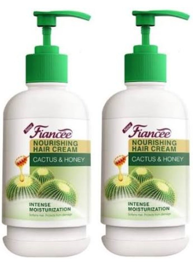 FIANCEE 2PCS Fiancee Nourishing Hair Cream with Cactus and Honey 2X275ml - Image 1