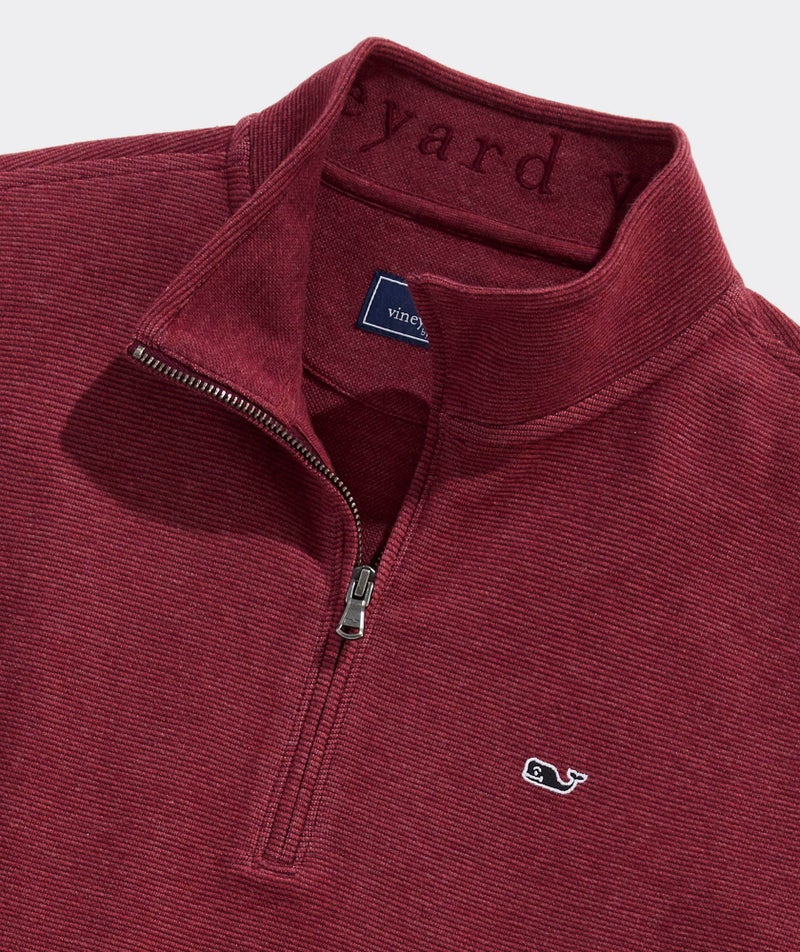Vineyard Vines Men's Saltwater Quarter-Zip, Crimson - Image 3