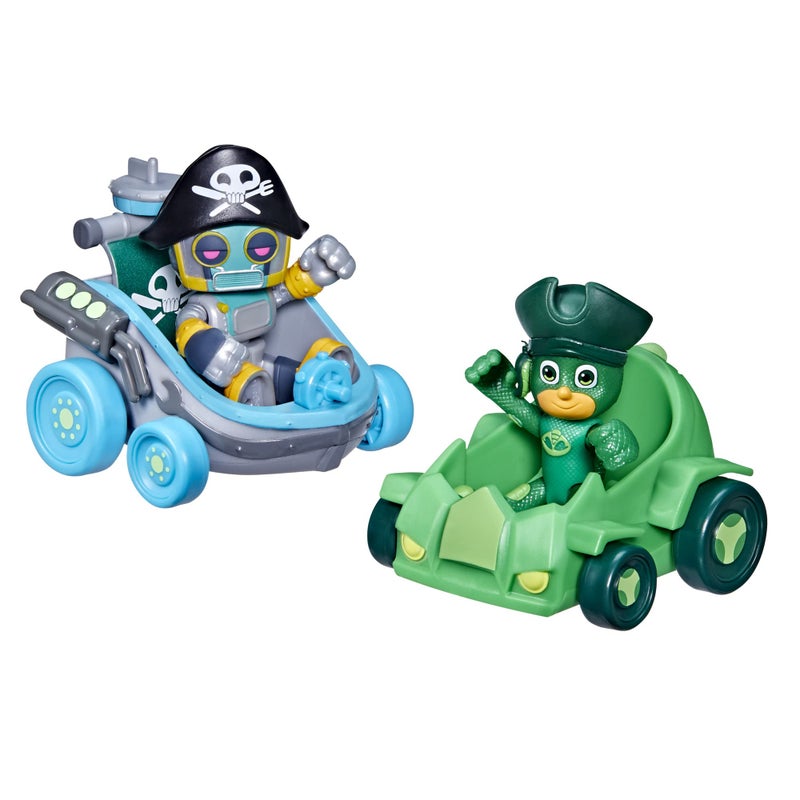 PJMASKS PJ Masks Pirate Power Gekko vs Pirate Robot Battle Racers Preschool Toy, Vehicle and Action Figure Set for Kids Ages 3 and Up - Image 1