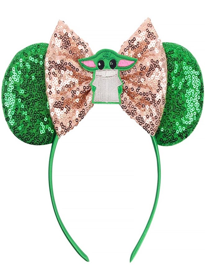 MADO Mouse Ears Headband for Women, Kids, and Adults - Green Park Ears Headbands (STWARS-GG-YD) - Image 1