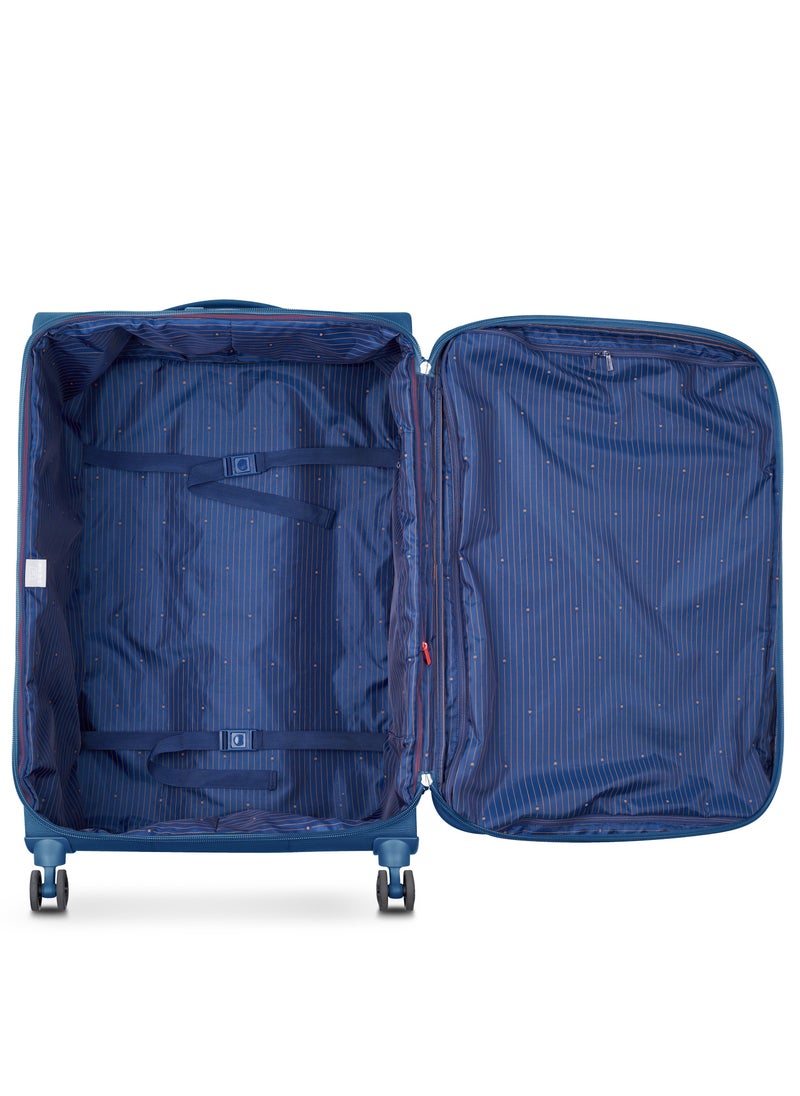 DELSEY Paris Montmartre Air 2.0 83cm Softcase 4 Double Wheel Expandable Check-In Luggage Trolley Light Blue  - Image 3