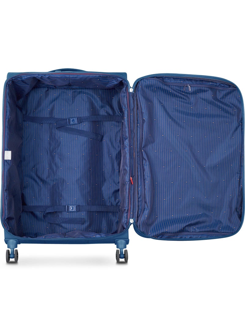 DELSEY Paris Montmartre Air 2.0 -  83 Cm Softcase 4 Double Wheel Expandable Check-In Luggage Trolley - Light Blue - Image 3