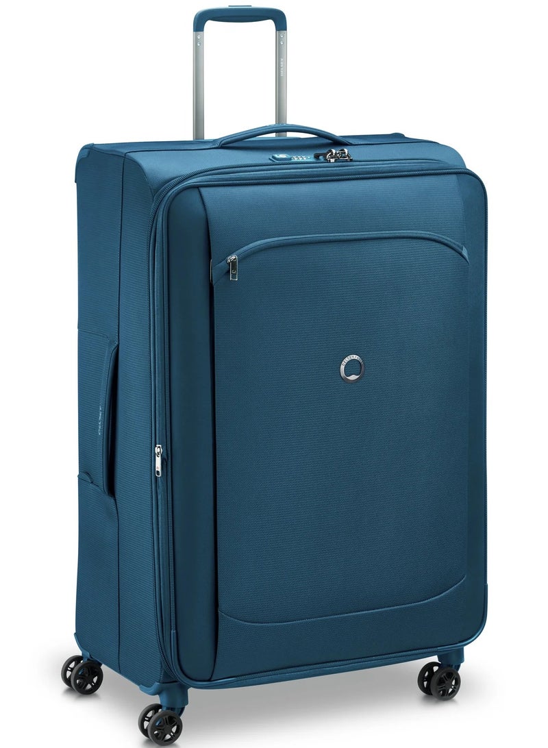 DELSEY Paris Montmartre Air 2.0 -  83 Cm Softcase 4 Double Wheel Expandable Check-In Luggage Trolley - Light Blue - Image 2