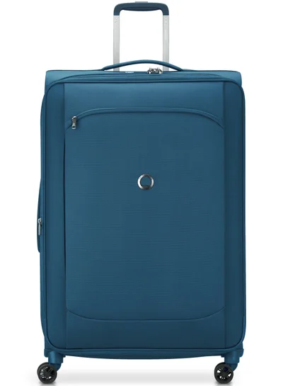 DELSEY Paris Montmartre Air 2.0 - 83 Cm Softcase 4 Double Wheel Expandable Check-In Luggage Trolley - Light Blue