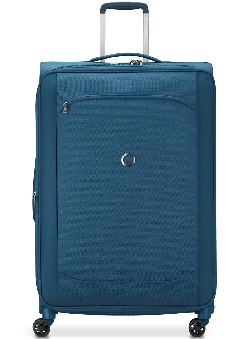 DELSEY Paris Montmartre Air 2.0 -  83 Cm Softcase 4 Double Wheel Expandable Check-In Luggage Trolley - Light Blue - Image 1