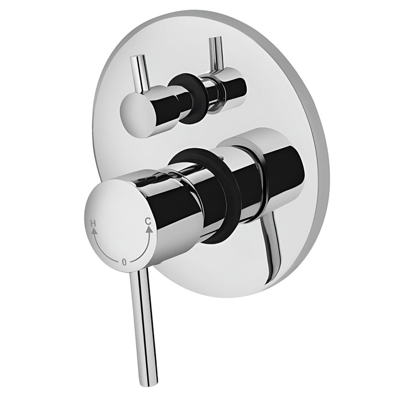 New Ware Brass Single Lever Exposed Parts of the HiFlow Divertor Kit Exposed Part Kit Single Lever Shower Mixer Chrome Finish