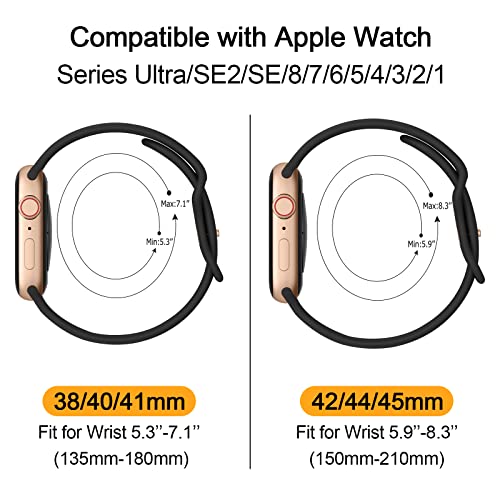 Tobfit Watch Strap Compatible for Apple Watch Series 8 7 6 5 4 3 2 1 SE 45mm 44mm 42mm 41mm 40mm (Watch Not Included), Smartwatch band for Men Women, Strap for iWatch 8 7 6 5 4 3 2 1(38mm Milk Tea) - Image 5