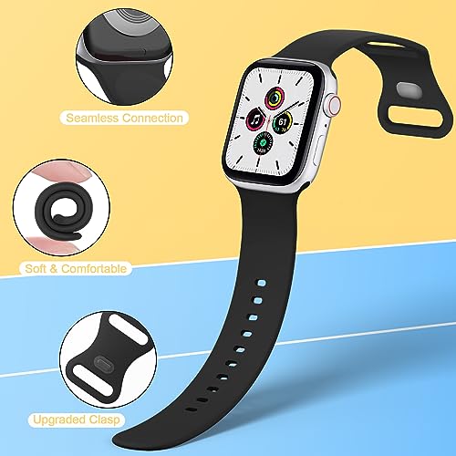 Tobfit Watch Strap Compatible for Apple Watch Series 8 7 6 5 4 3 2 1 SE 45mm 44mm 42mm 41mm 40mm (Watch Not Included), Smartwatch band for Men Women, Strap for iWatch 8 7 6 5 4 3 2 1(38mm Milk Tea) - Image 2