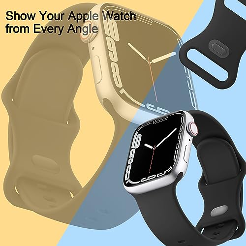 Tobfit Watch Strap Compatible for Apple Watch Series 8 7 6 5 4 3 2 1 SE 45mm 44mm 42mm 41mm 40mm (Watch Not Included), Smartwatch band for Men Women, Strap for iWatch 8 7 6 5 4 3 2 1(38mm Milk Tea) - Image 3
