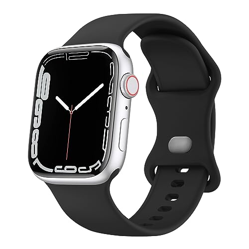 Tobfit Watch Strap Compatible for Apple Watch Series 8 7 6 5 4 3 2 1 SE 45mm 44mm 42mm 41mm 40mm (Watch Not Included), Smartwatch band for Men Women, Strap for iWatch 8 7 6 5 4 3 2 1(38mm Milk Tea) - Image 1