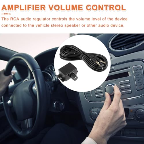 JAMHER Universal Car Amplifier Level Controller Car Audio Control Knob Sub Amp Volume Control Cable with 3.5mm Wire for Car Motorcycle Speakers Home Theater - Image 4