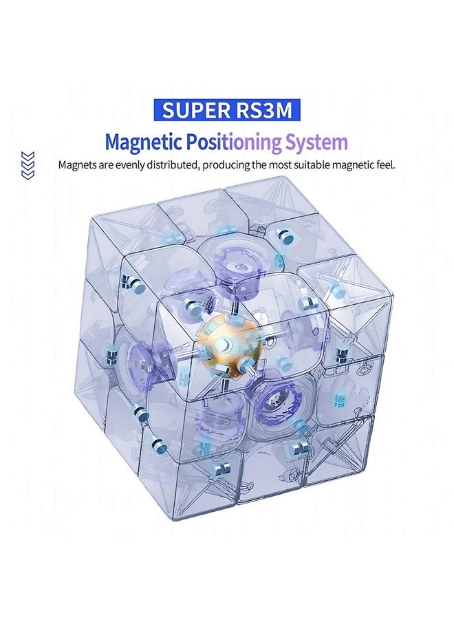 Cubelelo MoYu Super RS3M Ball-Core 3x3 Cube | Maglev with Core Magnets | Highspeed Smooth Lightweight Speed Cube for Children Kids Adults Boys Girls