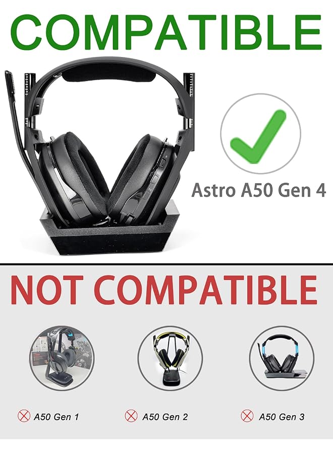 Earpads Replacement For Astro A50 Mod Kit Gen 4 Soccer Net Replacement Earpads For Astro A50 Gen 4  Astro A50X Only Durability Thickness And Sound Isolation One Piece Earmuffs With Buckle - Image 2
