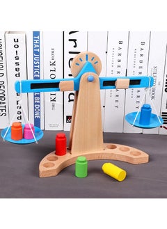 Y&D Wooden Balance Scale Children's Weighing Balance Weighing Game-  - Image 1
