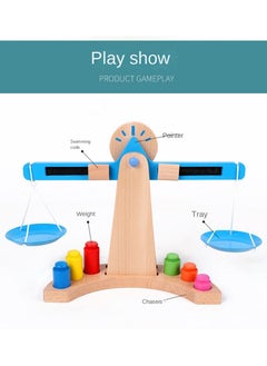 Y&D Wooden Balance Scale Children's Weighing Balance Weighing Game-  - Image 4