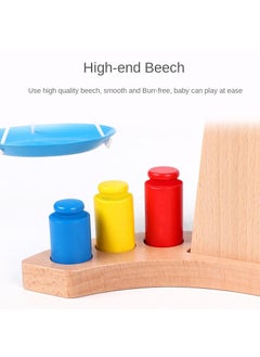 Y&D Wooden Balance Scale Children's Weighing Balance Weighing Game-  - Image 2