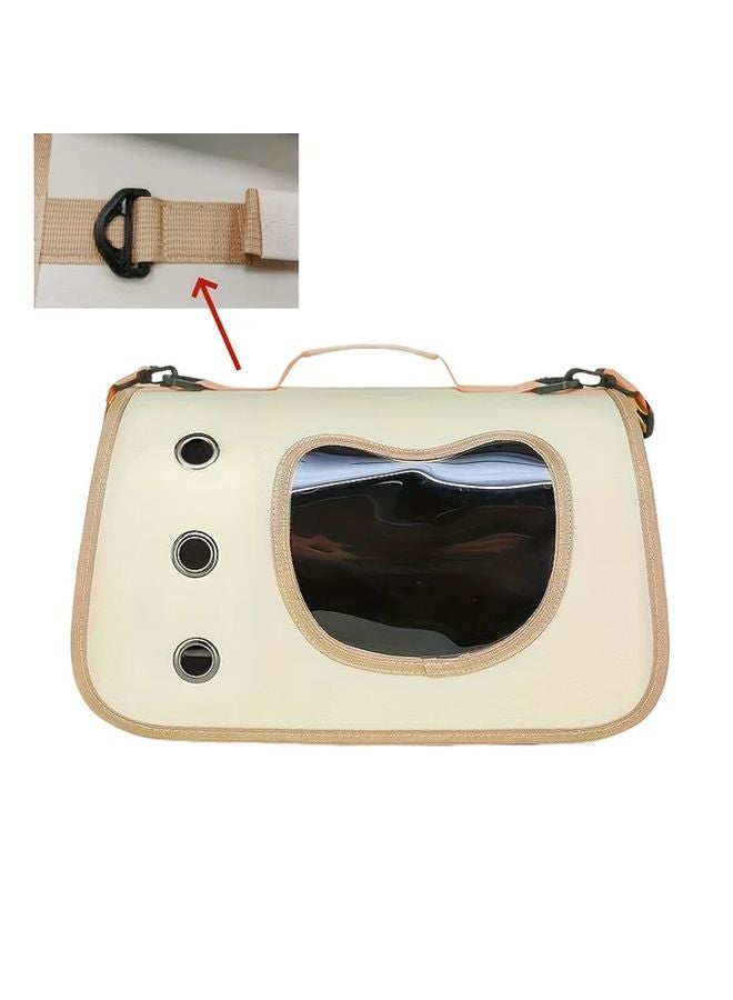 حقيبة ظهر وردية لحمل الحيوانات الأليفة محمولة قابلة للتنفس خفيفة الوزن للقطط والكلاب الصغيرة للسفر - Image 5